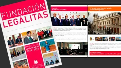 Fundación Legálitas presenta su Memoria de Actividades correspondiente al periodo 2013-2015